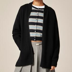 J.Crew Full Zip Flight Sweater Jacket Black Size XS NWT